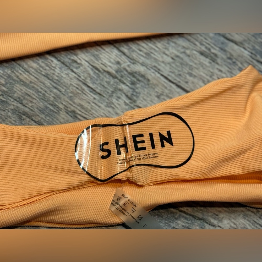 SHEIN Apricot Ribbed Knit Top - Picture 3 of 3